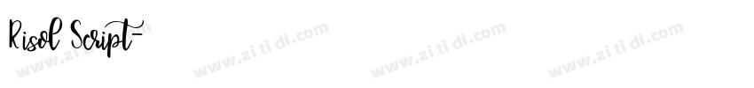Risol Script字体转换